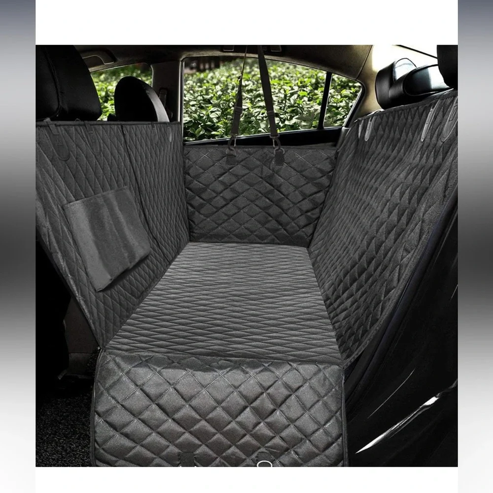 Black Quilted Dog Car Seat Cover